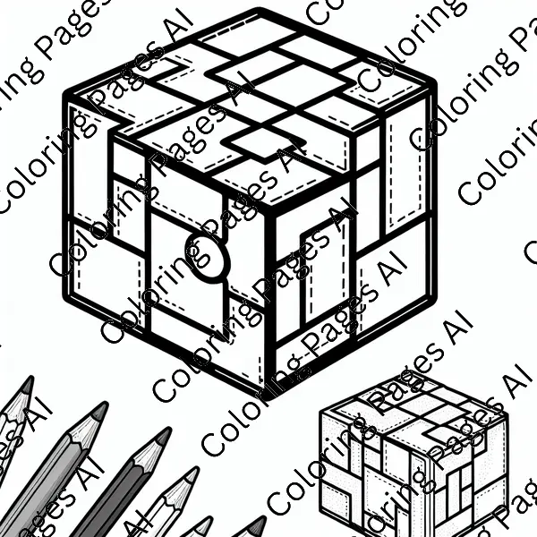 Rubik S Cube Coloring Page Coloring Pages AI