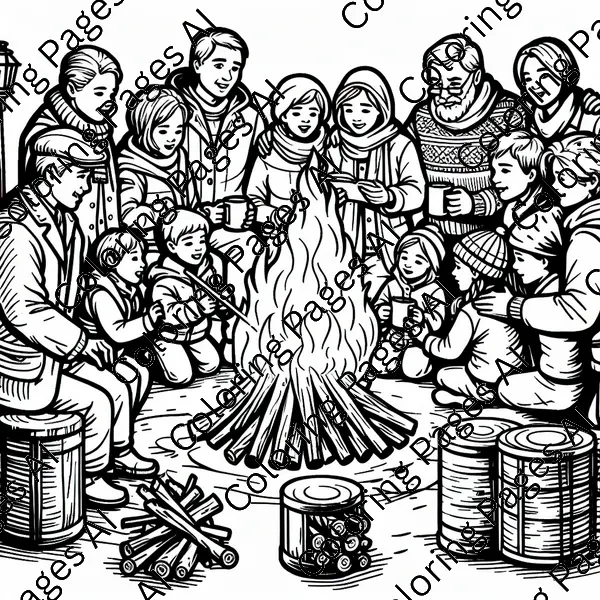 bonfire coloring page