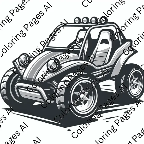 Dune Buggy Coloring Page - Coloring Pages AI