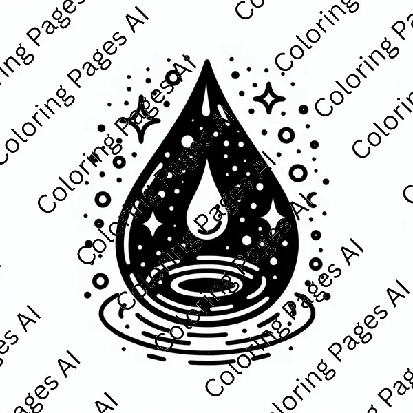 Dropping Coloring Page - Coloring Pages AI