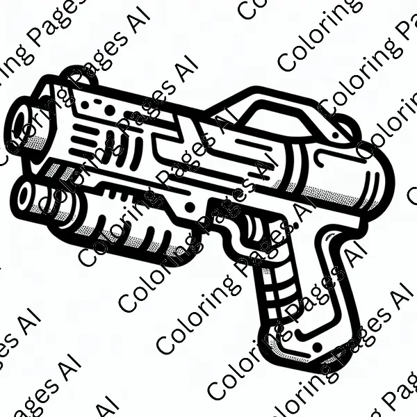 Water Gun Coloring Page - Coloring Pages AI