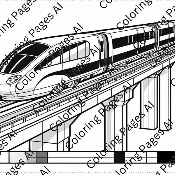 Maglev Train Coloring Page - Coloring Pages AI