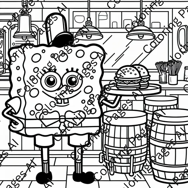 sponge bob coloring page