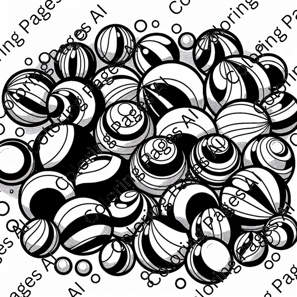 Marbles Coloring Page - Coloring Pages AI