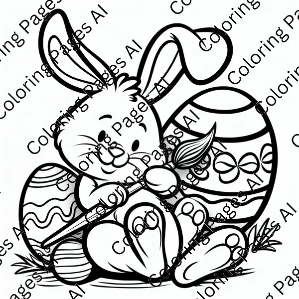 easter-bunny-painting-eggs-coloring-page-coloring-pages-ai