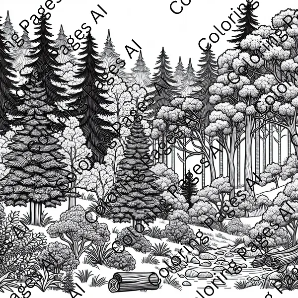 forest coloring page coloring