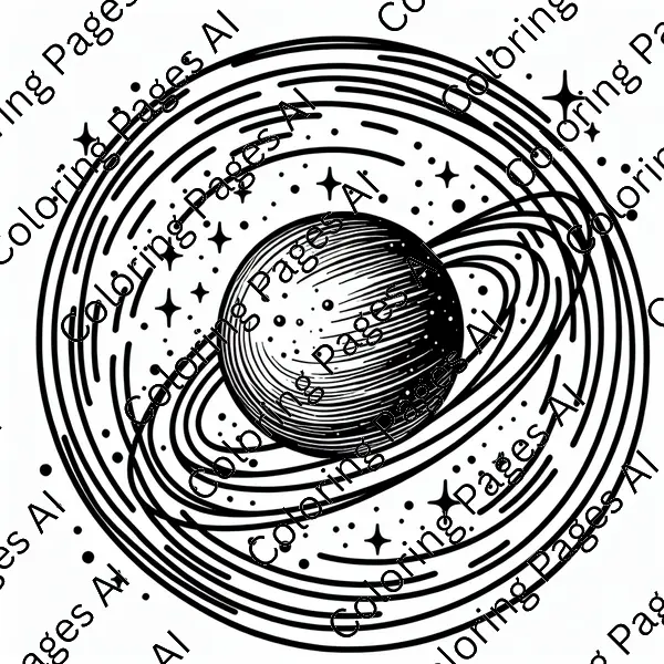 Orbit Coloring Page - Coloring Pages AI