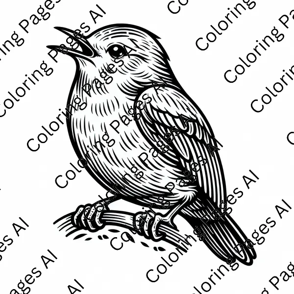 Nightingale Coloring Page - Coloring Pages AI