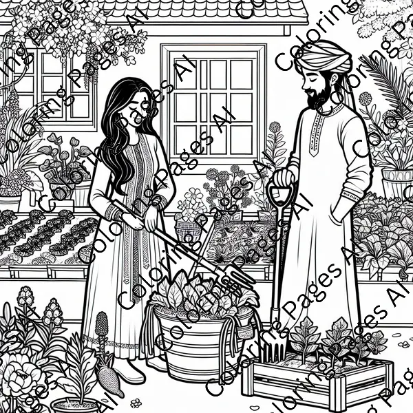 garden coloring page