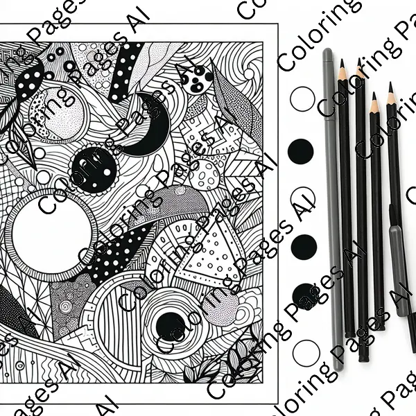 Collage Coloring Page - Coloring Pages AI