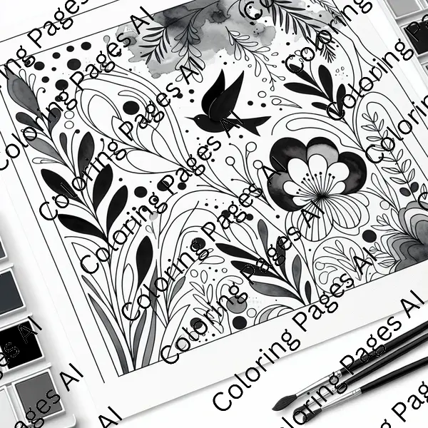 Watercolor Coloring Page Coloring - K36b1hlo6ll16sm5h1568anu79cr