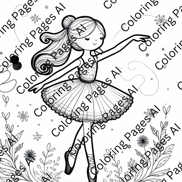 coloring page barbie ballerina