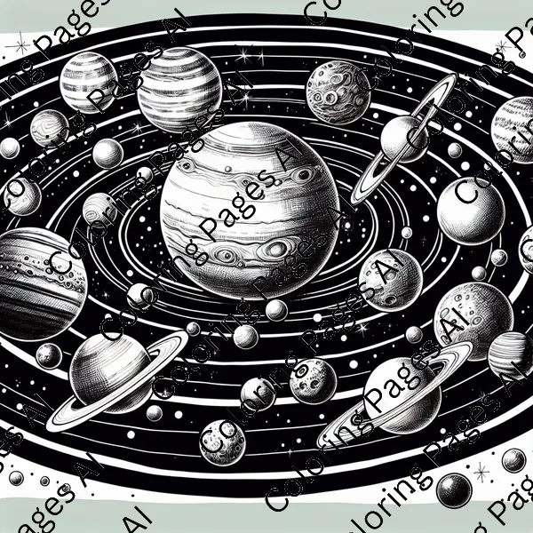 solar system coloring page