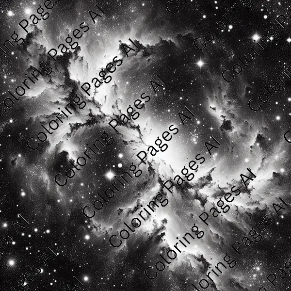 Nebula Coloring Page - Coloring Pages AI