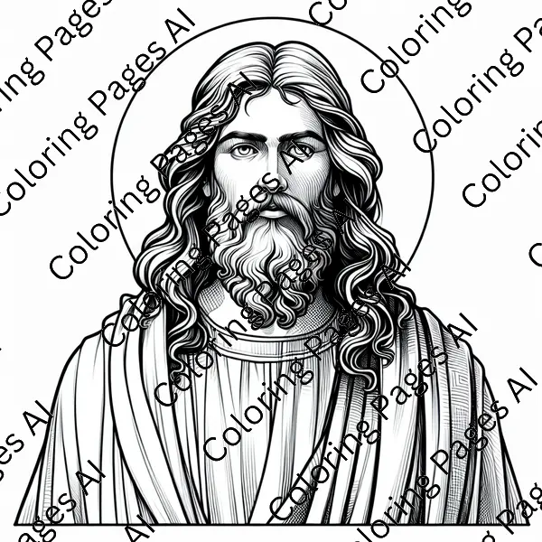 Jesus Coloring Page Coloring Pages AI