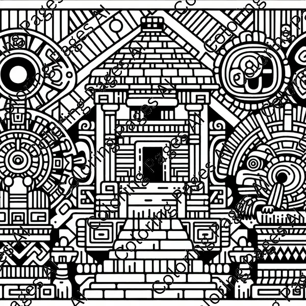 Aztec Coloring Page Coloring - Rwfpe9lw4chdr35egs4qkn1pj8ev