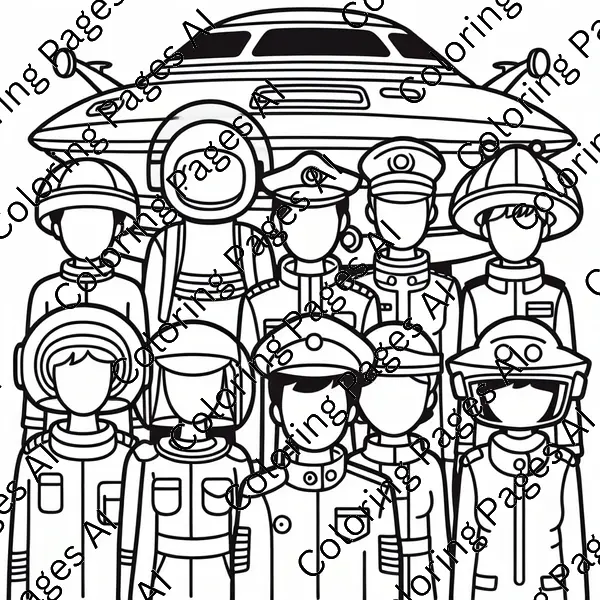 coloring page among us